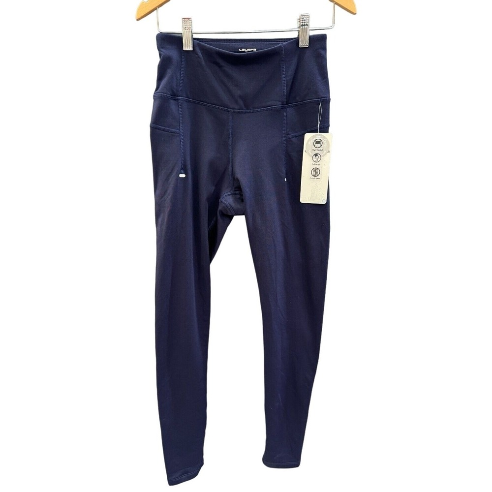 Layer 8 Womens XS Navy Blue High Waisted Leggings Athletic Gym Yoga